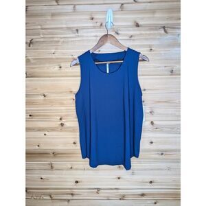 Lulu-B Top Womens Large Navy Blue Tank UPF 50 NWT